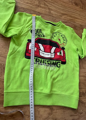 Erkek Çocuk Yeşil Baskılı Sweatshirt - Görsel 3