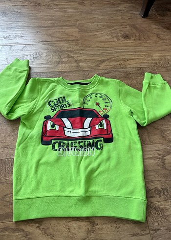 Erkek Çocuk Yeşil Baskılı Sweatshirt - Görsel 2