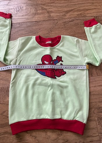 Erkek Çocuk Örme Örümcek Adam Baskılı Sweatshirt - Görsel 2