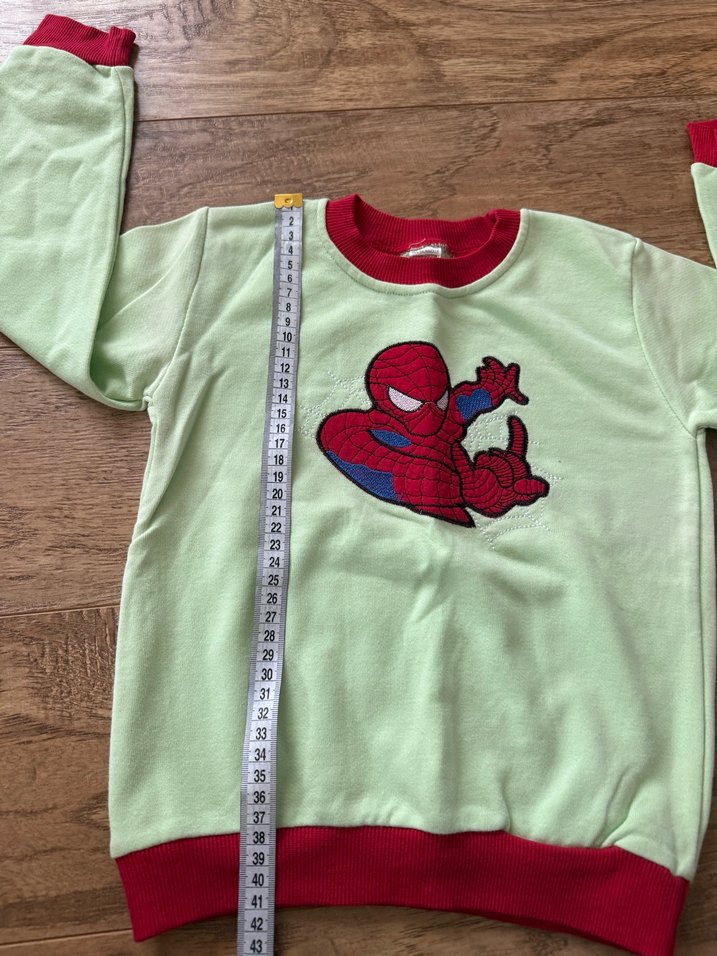 Erkek Çocuk Örme Örümcek Adam Baskılı Sweatshirt - Görsel 3