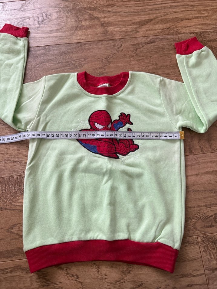 Erkek Çocuk Örme Örümcek Adam Baskılı Sweatshirt - Görsel 2