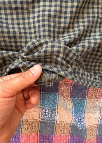 Zara Düğmeli Uzun Kollu Ekose erkek Gömlek