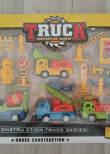 Renkli İnşaat Oyuncak Kamyon Seti - Görsel 4