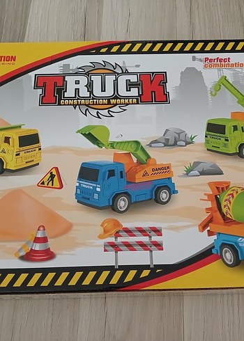 Renkli İnşaat Oyuncak Kamyon Seti - Görsel 3
