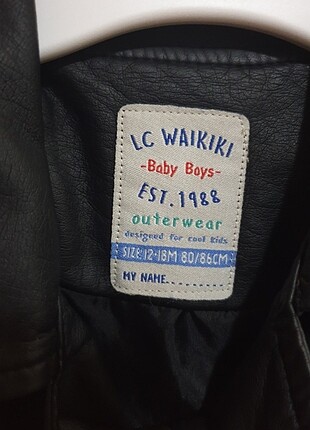 12-18 Ay Beden siyah Renk LCW Erkek bebek deri ceket