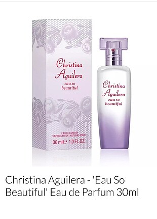 Diğer Christina aguilera eau so beautiful 30 ml