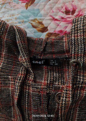 Düğmeli Kahverengi Midi Kadın sweat - Görsel 9