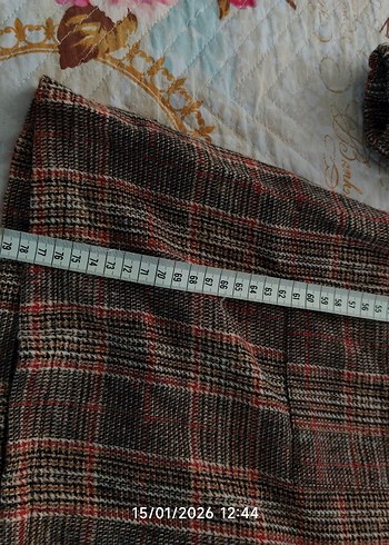 Düğmeli Kahverengi Midi Kadın sweat - Görsel 4