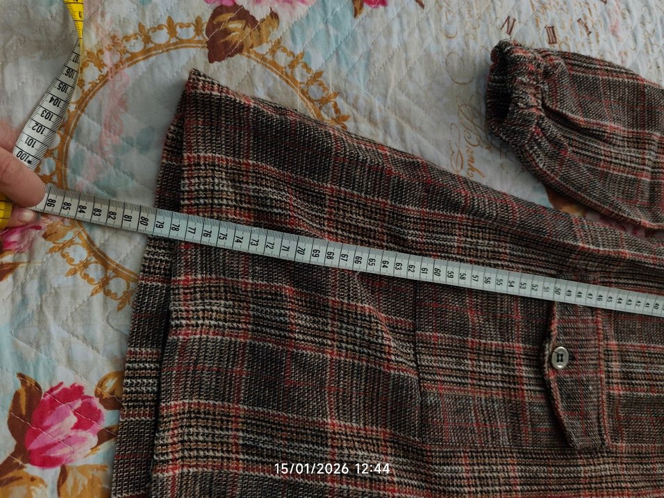 Düğmeli Kahverengi Midi Kadın sweat - Görsel 4