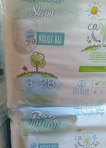 Sleepy Sleepy Bio Natural Bebek Bezi 3 numara