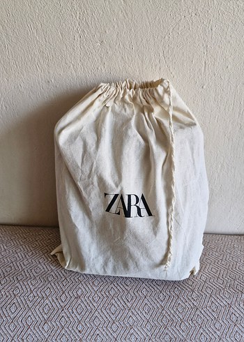 Zara Klasik Bej Süet Kadın Çanta