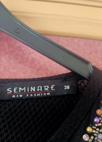 Drapeli Siyah Uzun Elbise - Görsel 5