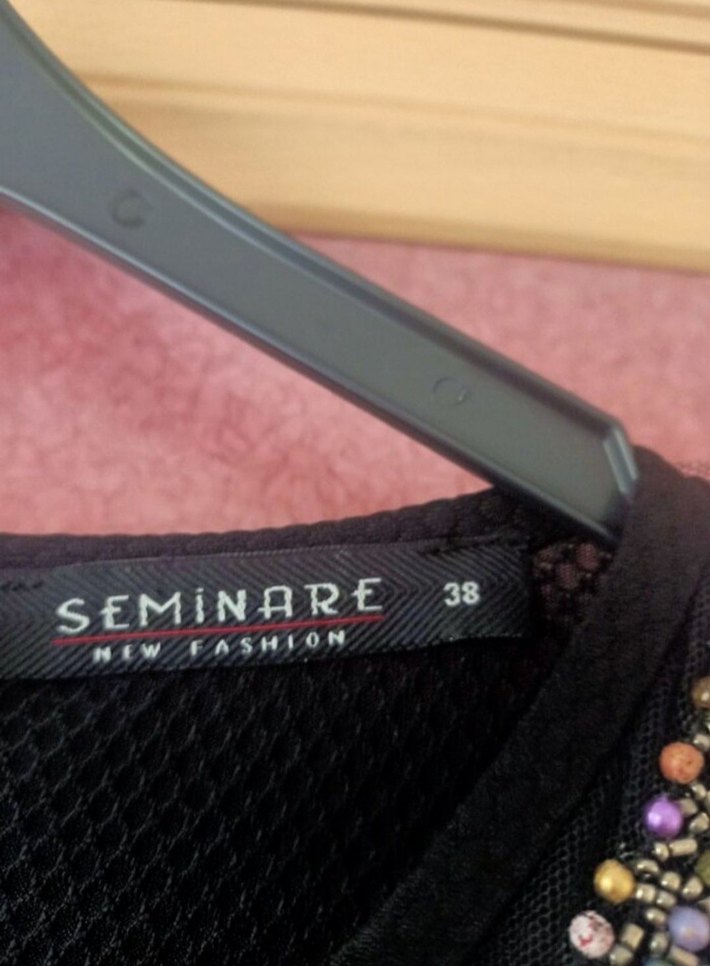 Drapeli Siyah Uzun Elbise - Görsel 5