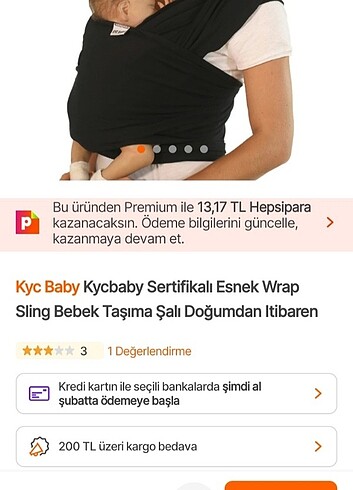 Sling bebek taşıma slai