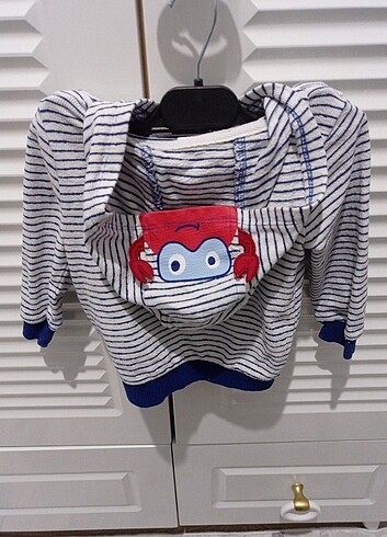 6-9 Ay Beden LC Waikiki Erkek Bebek Kapüşonlu Fermuarlı Sweatshirt