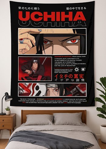 Uchiha İtachi Temalı Duvar Kilimi