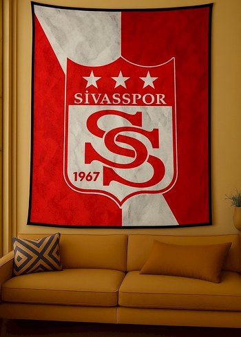 Sivasspor Amblemi - Temalı Duvar Kilimi