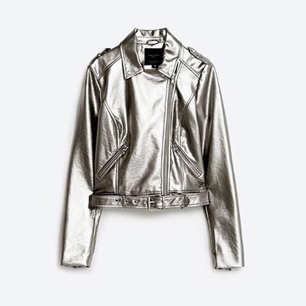 Zara ZARA SILVER DERI CEKET