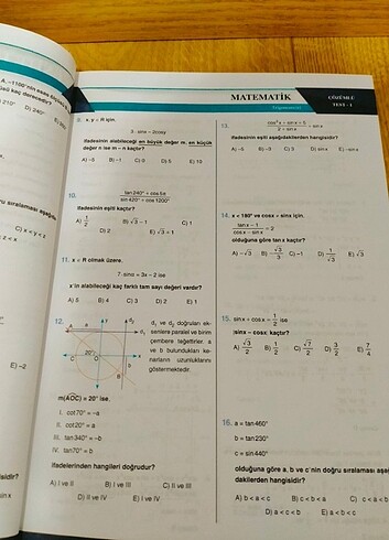  11. Sınıf matematik soru bankası 