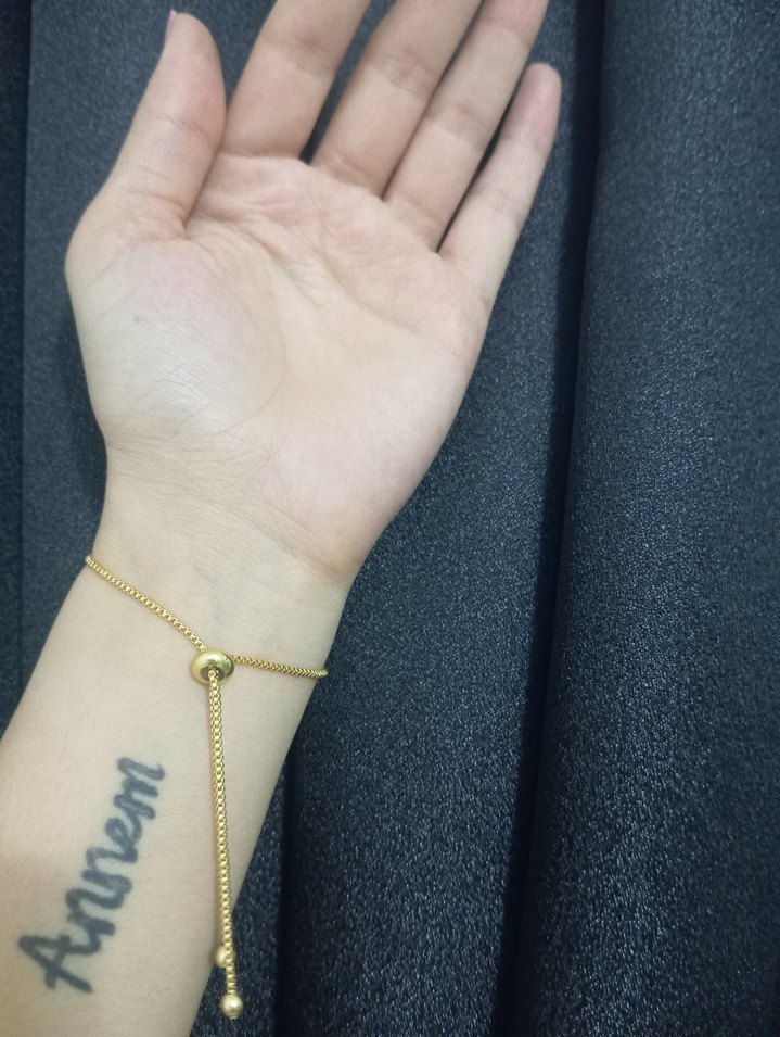 ortası gümüş zinciri çelik Firuze taşlı bileklik - Görsel 3