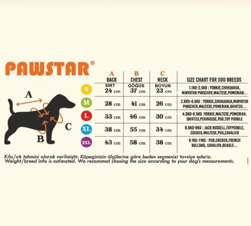 Pawstar Ayıcık Desenli Köpek Kıyafeti — görsel 6/7