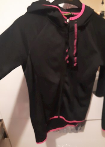 Siyah Kapüşonlu Fermuarlı Ceket - Görsel 3