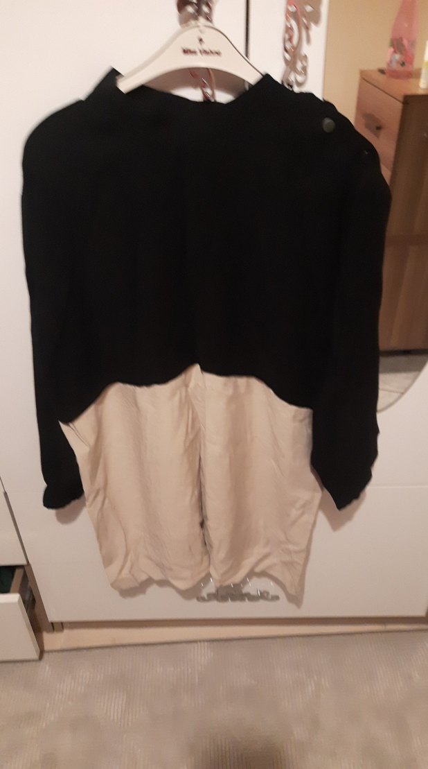 Siyah Drapeli tunik - Görsel 3