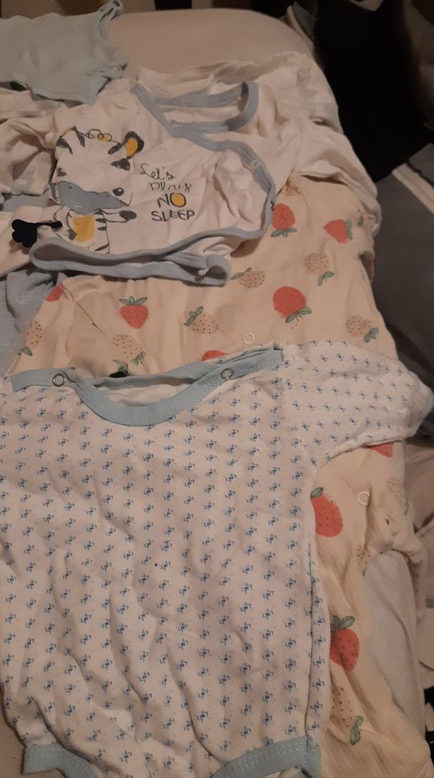 Gri Düğmeli Bebek Kısa Kollu Body - Görsel 3