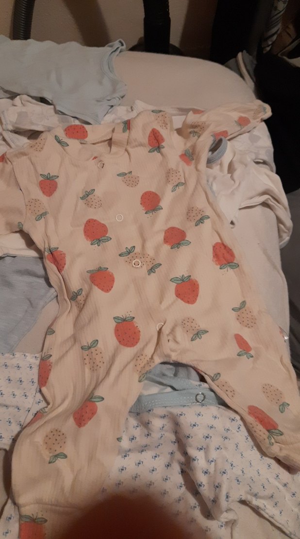 Gri Düğmeli Bebek Kısa Kollu Body - Görsel 4