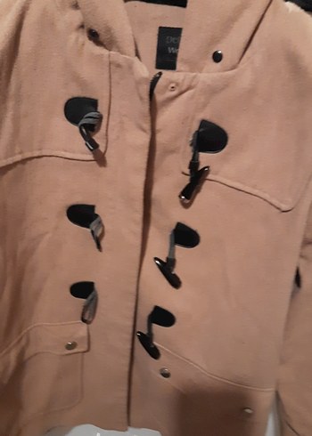 Düğmeli Bej Midi Süet Kadın Kaban - Görsel 2