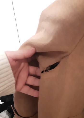 Düğmeli Bej Midi Süet Kadın Kaban - Görsel 3