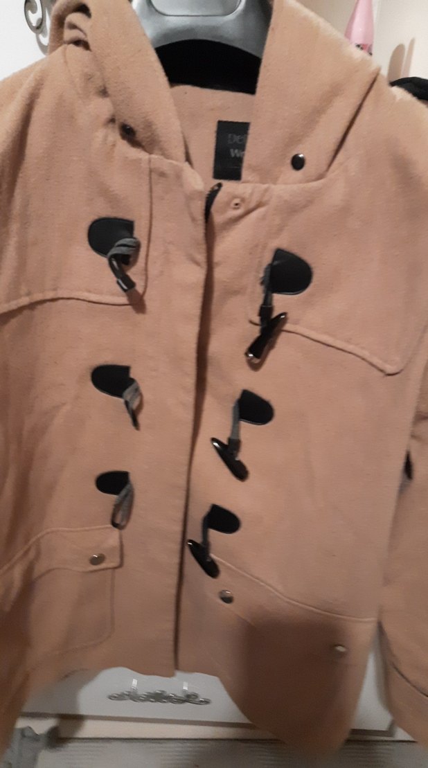 Düğmeli Bej Midi Süet Kadın Kaban - Görsel 2