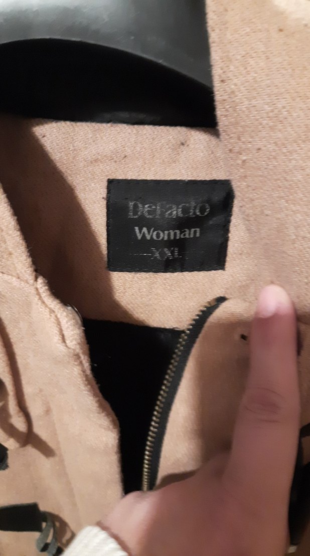 Düğmeli Bej Midi Süet Kadın Kaban - Görsel 4