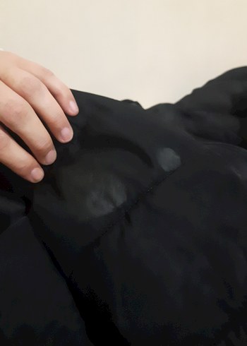 Düğmeli Siyah Kadın Kışlık Mont - Görsel 4