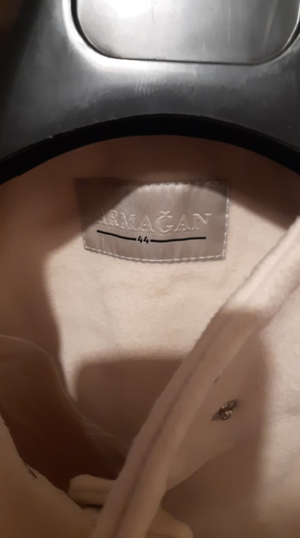 Bej Süet Düğmeli Uzun Kadın Kaban armagan marka - Görsel 2