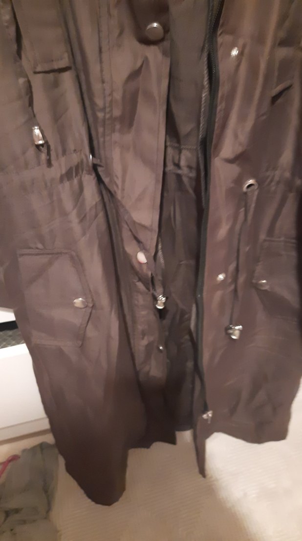 Kadın Kahverengi Uzun Boy Yağmurluk - Görsel 4