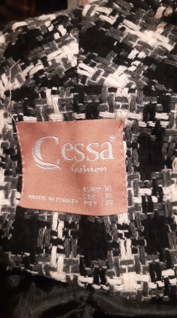 Gri Ekose Midi Kadın Kaban - Görsel 4