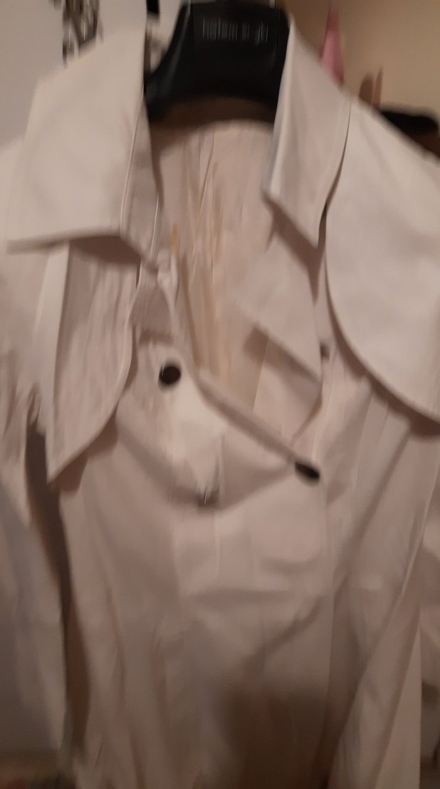 Kadın Beyaz Keten Midi Trençkot - Görsel 3