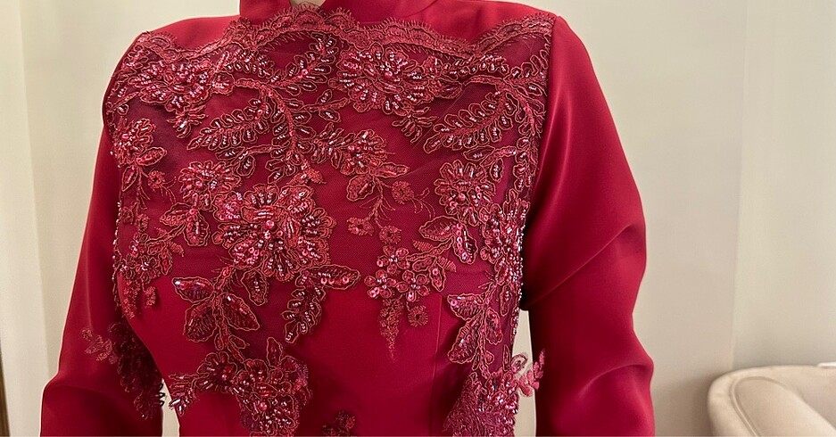 38 Beden Bordo abiye