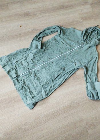 Turkuaz Uzun Kollu  Tunik - Görsel 2