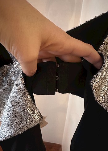 Zara Gri Payetli Mini Büstiyer - Görsel 3