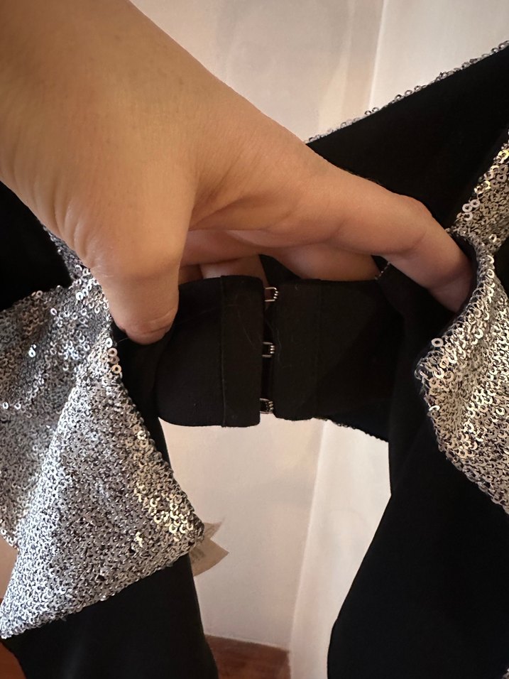 Zara Gri Payetli Mini Büstiyer - Görsel 3