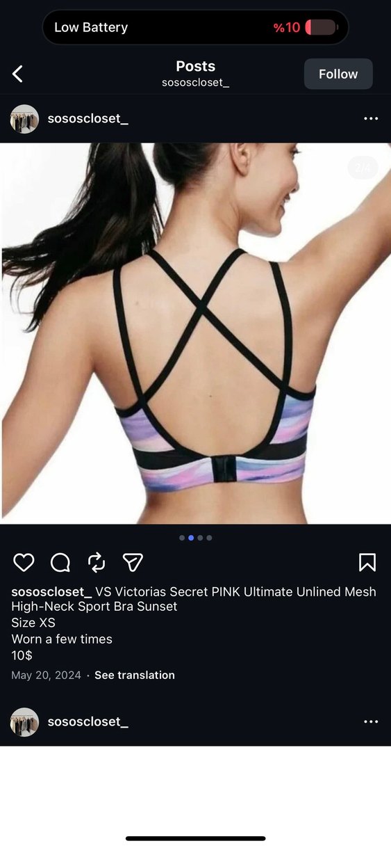 Pink Victorias Secret, Bra, Spor Sütyeni - Görsel 2