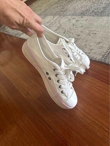 39 Beden beyaz Renk Sneaker, kanvas