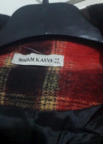 Kareli Koyu Kırmızı Kadın Blazer Ceket - Görsel 3