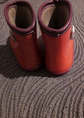 Kız Çocuk Parlak Kırmızı Kauçuk Bot - Görsel 4