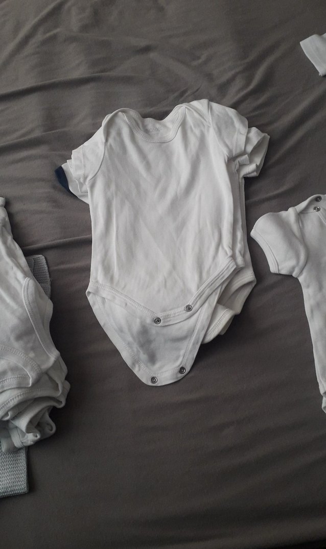 Baskılı Beyaz Kısa Kollu Bebek Body - Görsel 4