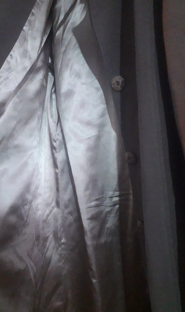 Gri Süet  kadın Uzun Palto - Görsel 3