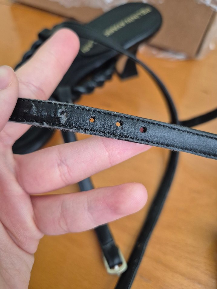 Siyah Örgülü Bantlı Topuklu Kadın Sandalet - Görsel 5