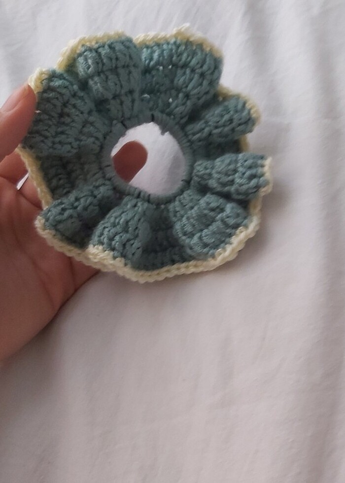Crochet Scrunchie / Örgü Toka - Görsel 2